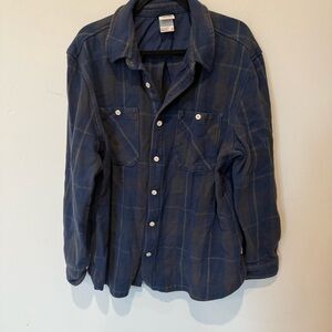 The North Face Navy Plaid Shirt Jacket Men’s Size XXL Outdoor Warm Hiking Fall